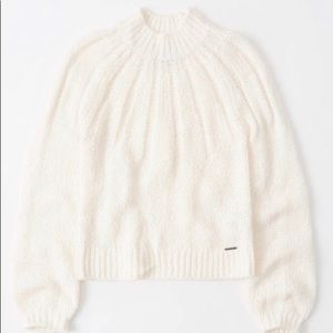 Abercrombie and Fitch Fuzzy Mock Neck Sweater